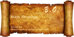 Buch Orsolya névjegykártya